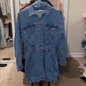 Zara denim short dress Brand New size large